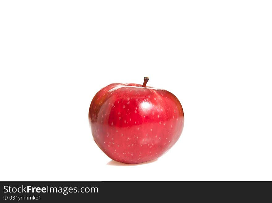 Fresh red juicy natural apples on white isolated background. Fresh red juicy natural apples on white isolated background