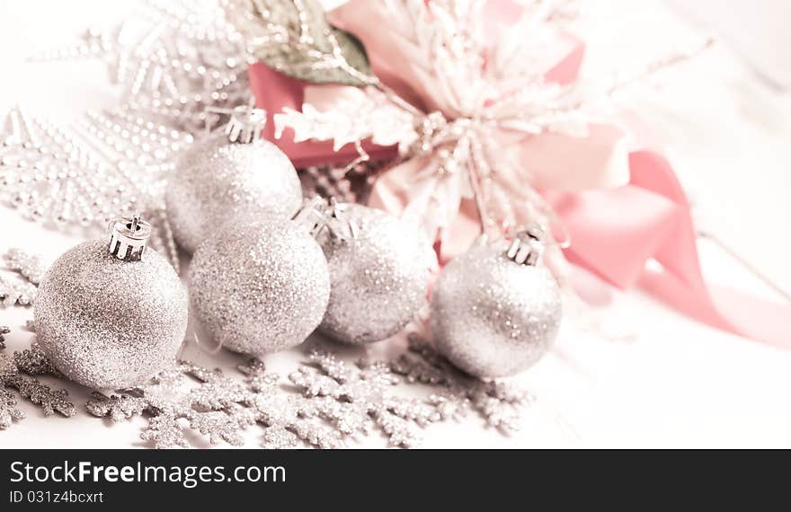 Silver ball for Chirstmas