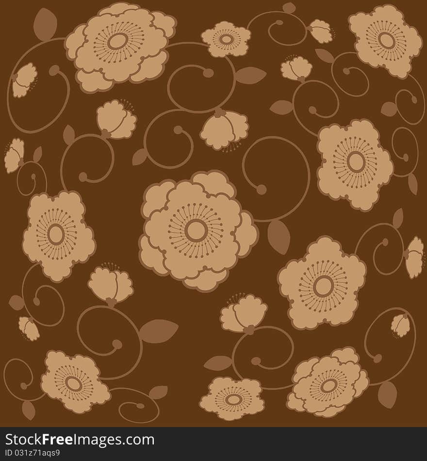 Nice decorative floral background vector