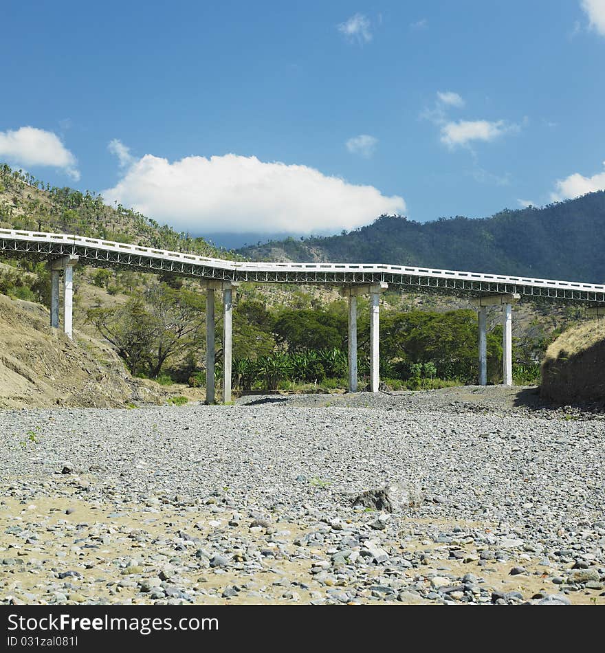 Broken bridge in Granma Province, Cuba