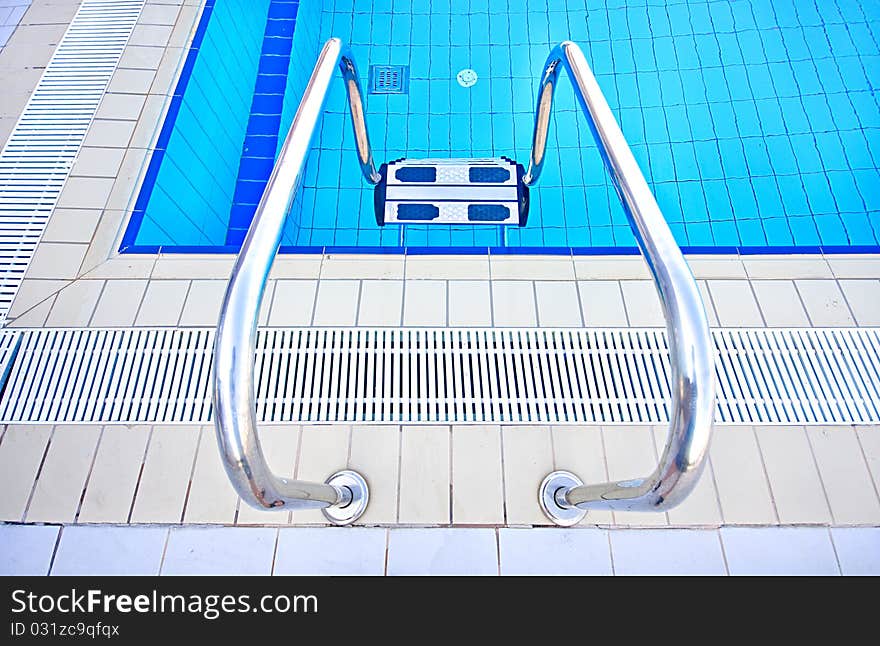 Luxury water pool swimming at hotel