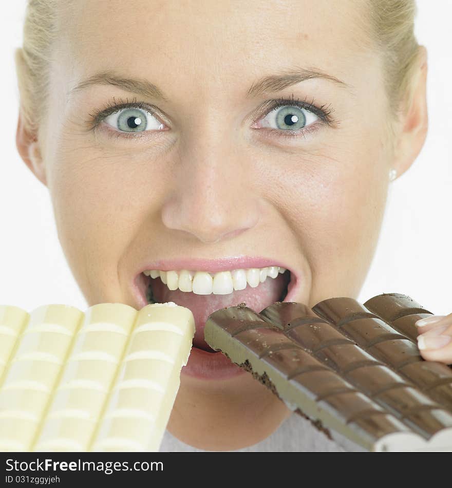 Woman with chocolate