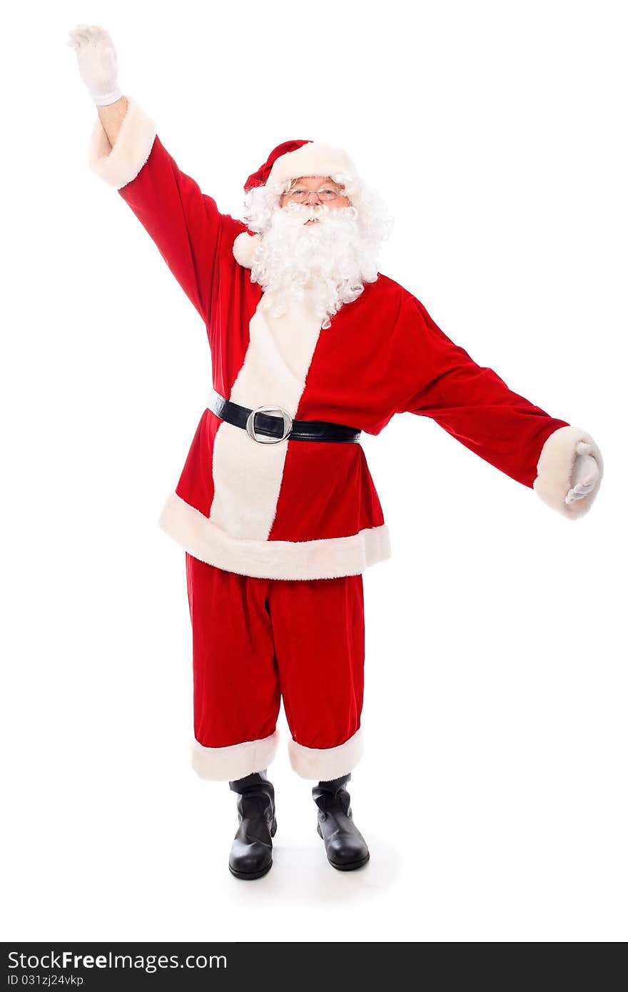 Christmas theme: happy Santa Claus. Isolated over white background. Christmas theme: happy Santa Claus. Isolated over white background.