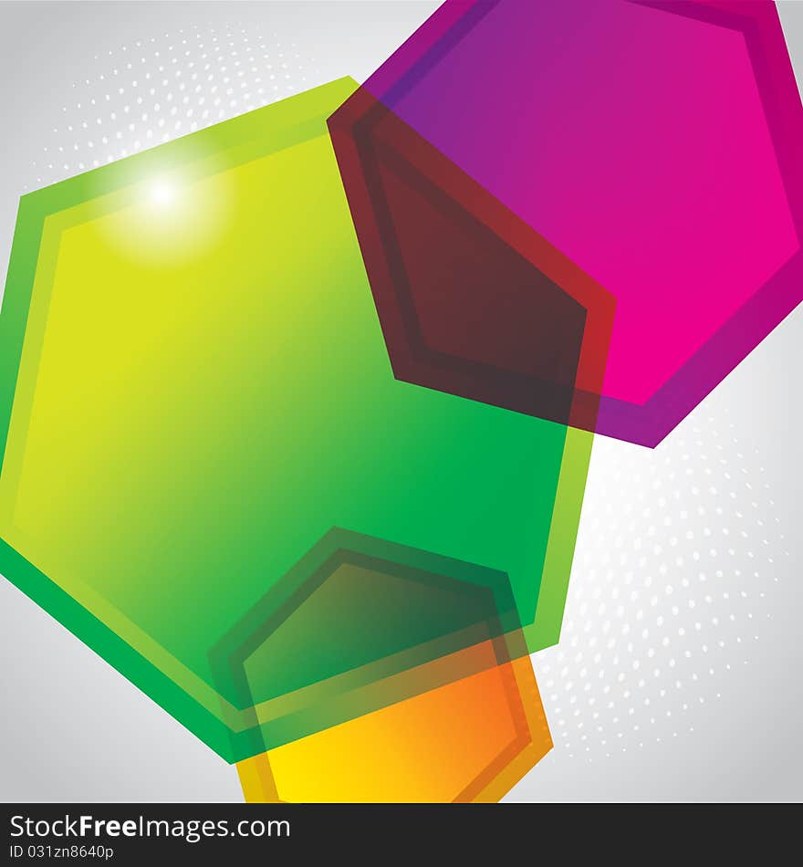 Abstract background with colorful hexagons. Abstract background with colorful hexagons