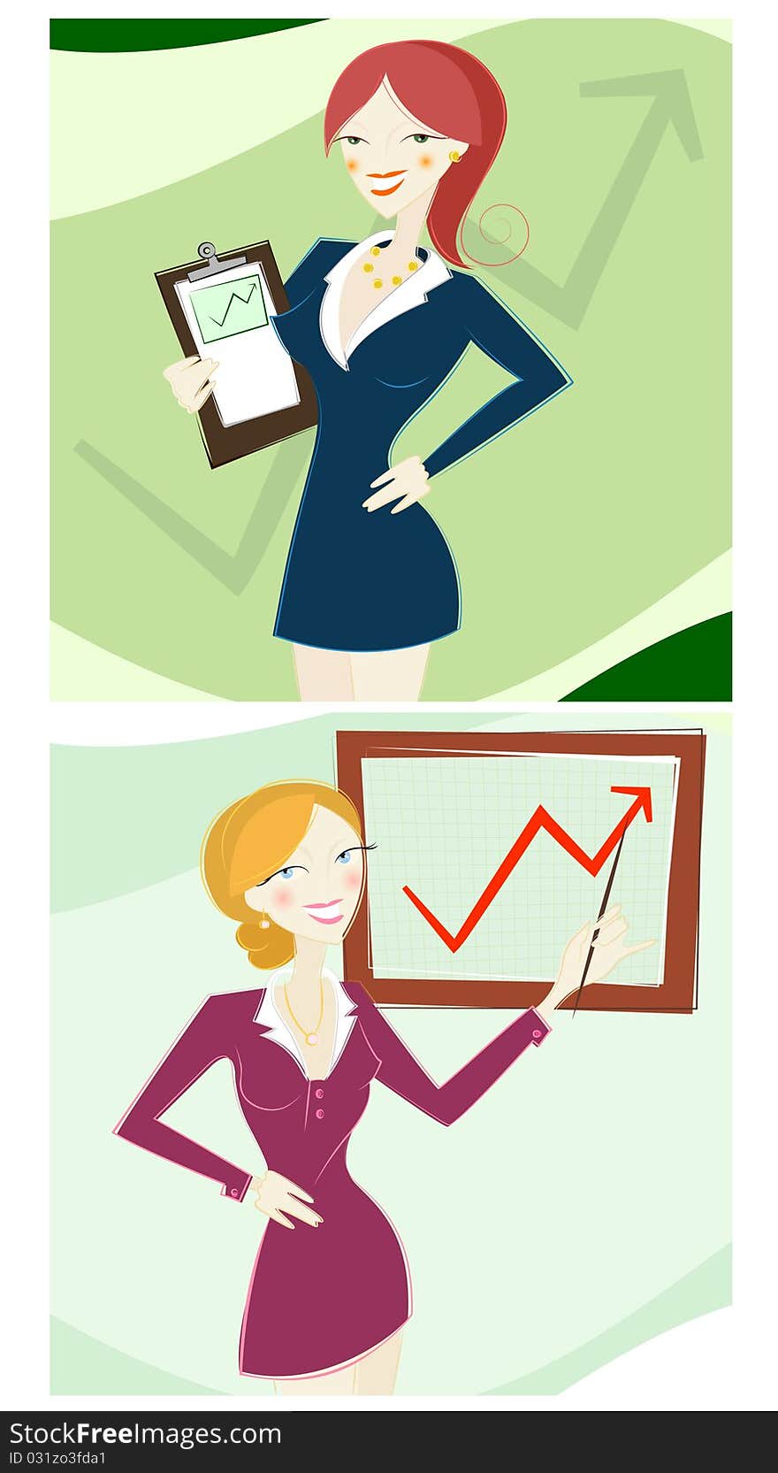 Business woman finance concept design vector