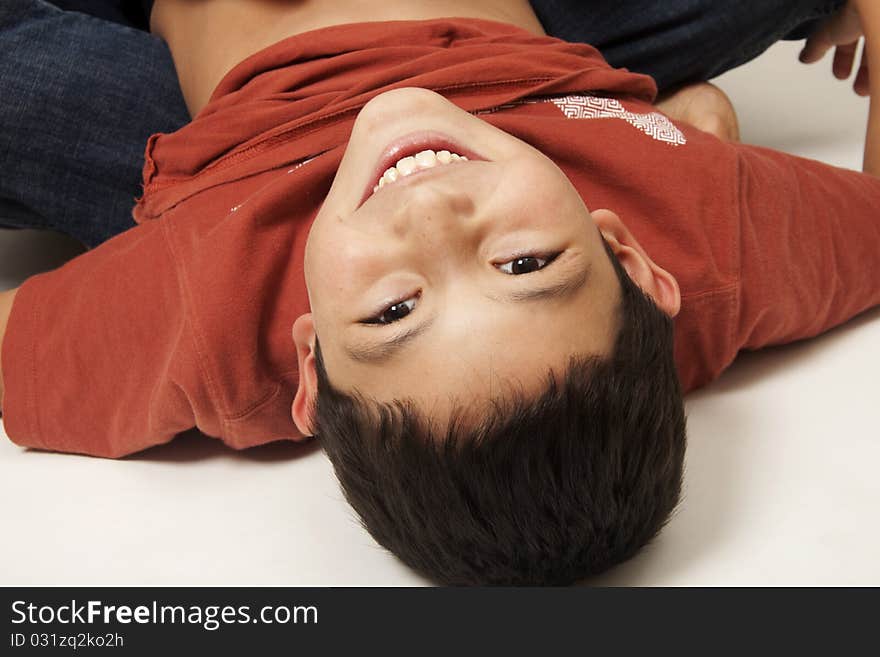 Portrait of cute happy boy. Portrait of cute happy boy