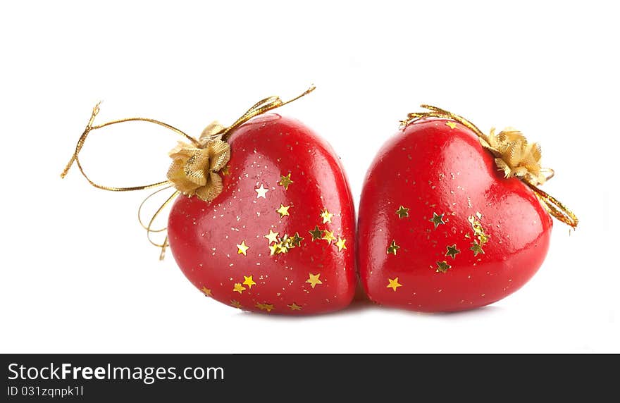 Christmas heart-shaped decorations