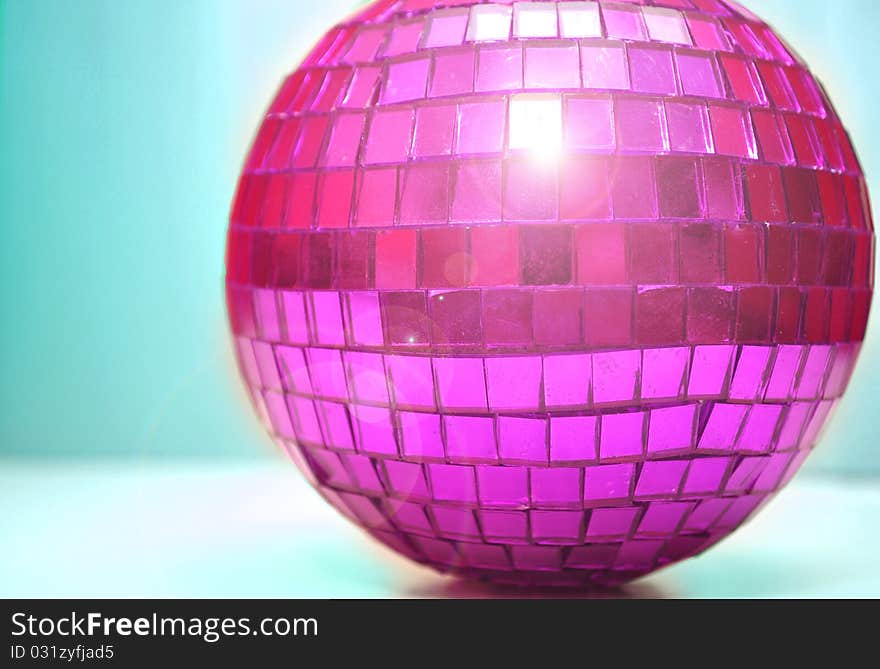 A bright ball for disco and holidays. A bright ball for disco and holidays