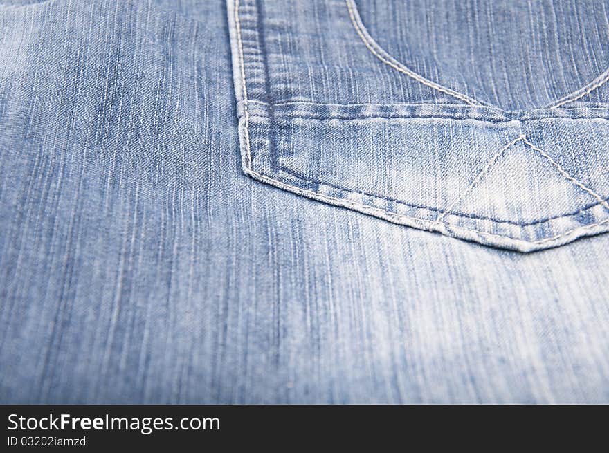 Part of blue jeans pants