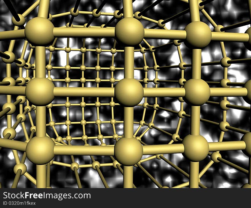 3D rendered  of digital networks concept.