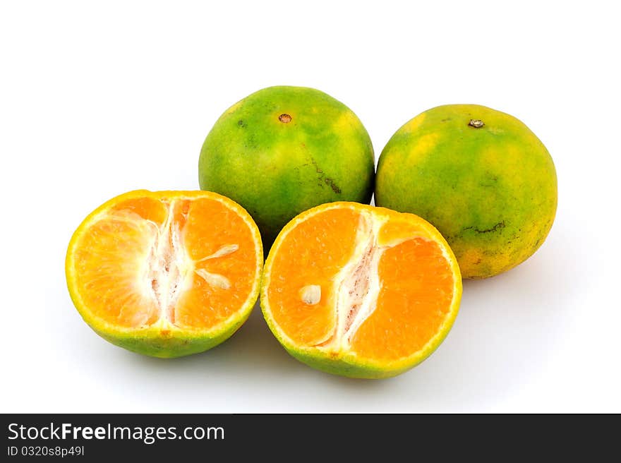 Orange On White Background