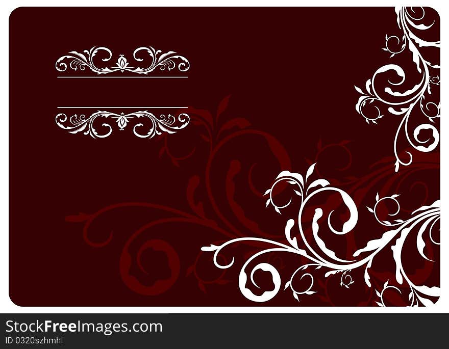 Floral background for design card - vector