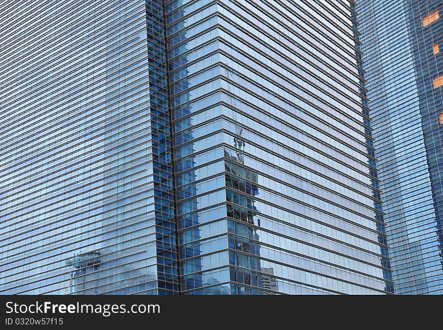 Tinted glass modern building