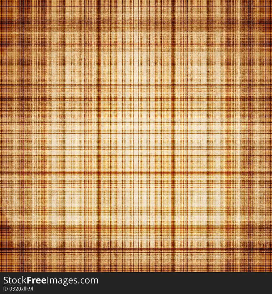 Old fashioned brown plaid background. Old fashioned brown plaid background