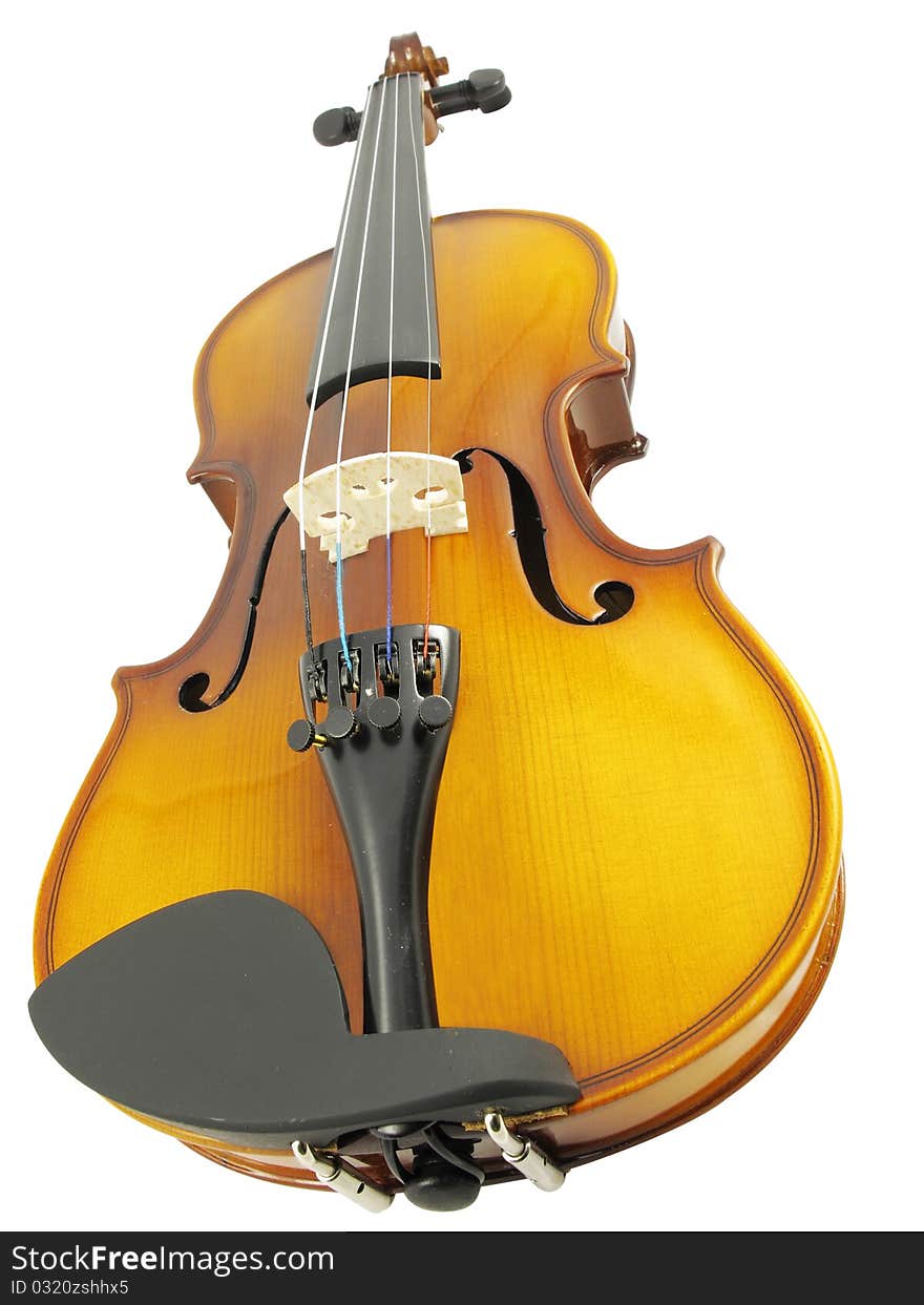 The image of violins under the white background