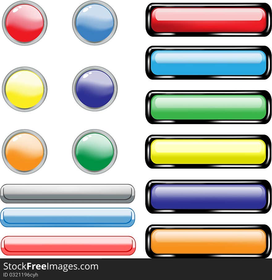 Vector set of internet buttons and label. Vector set of internet buttons and label