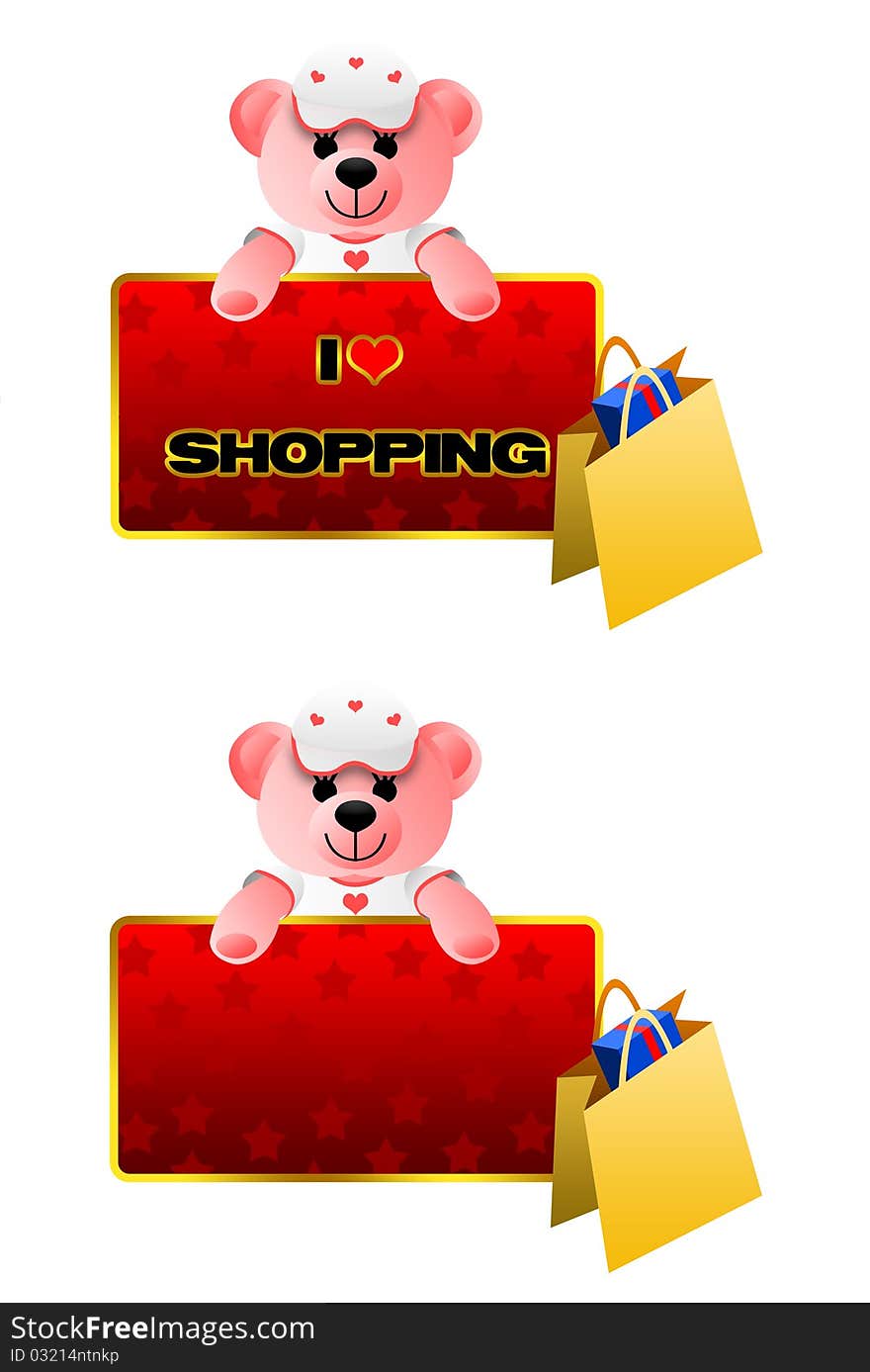 Teddy Bear, Shopping, Background, Frame