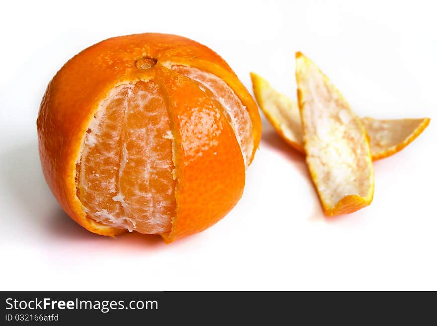 Mandarin oranges isolated on white background