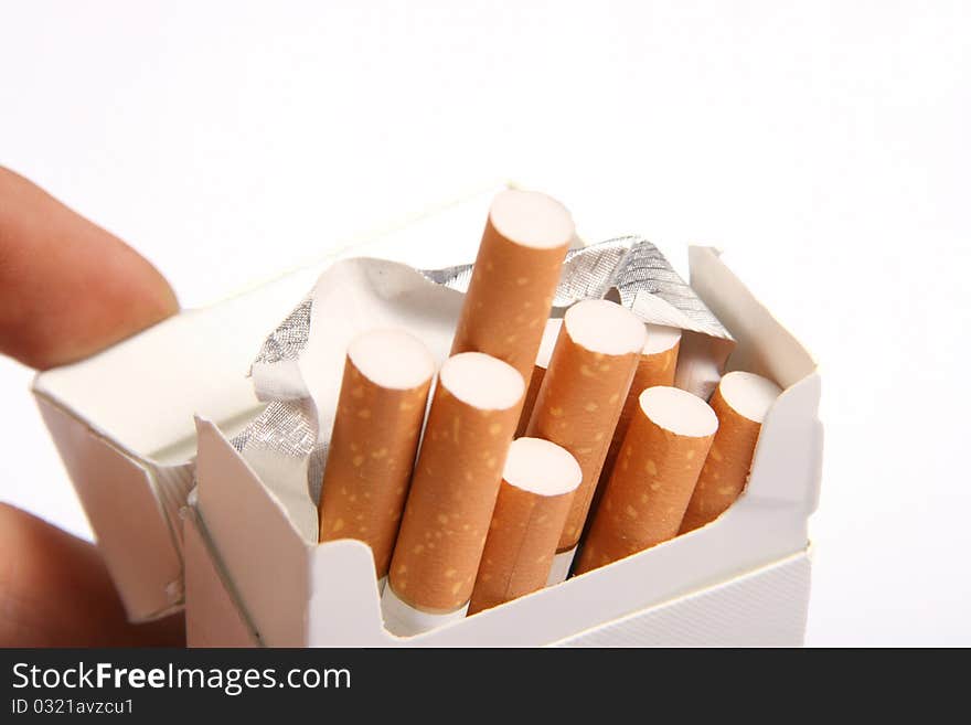 Pack of cigarettes. isolated on white background