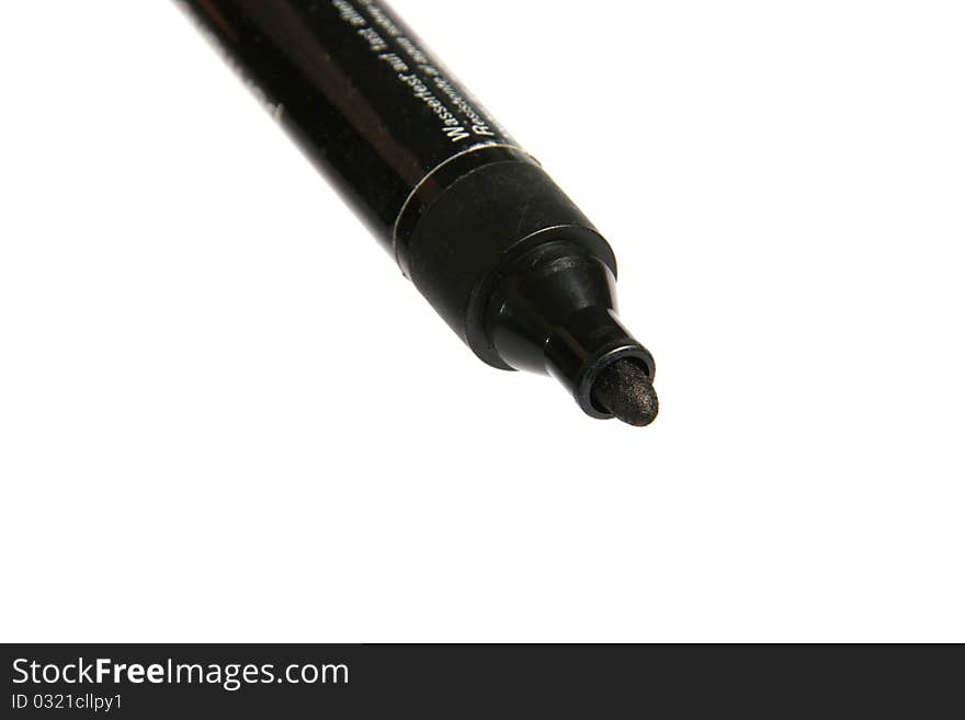 black marker isolated on white background