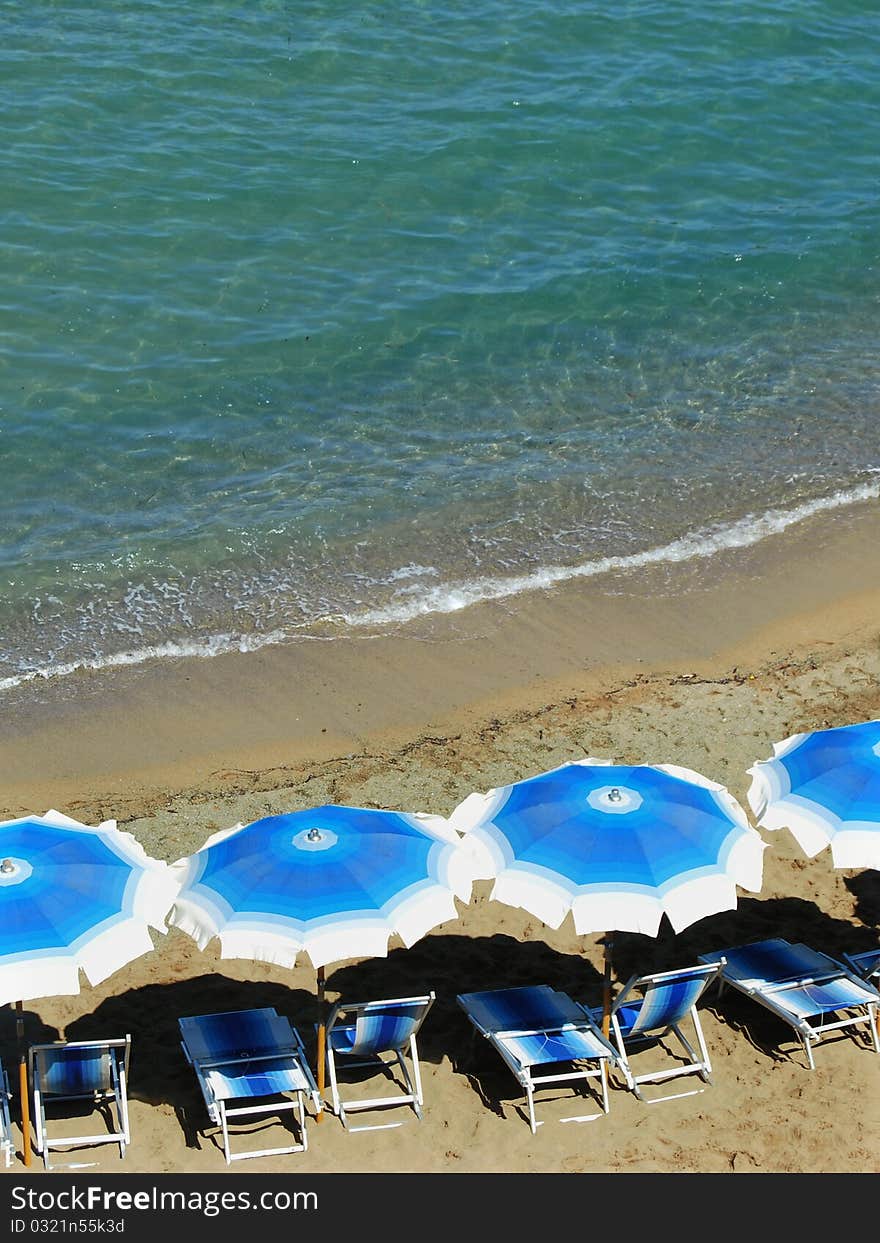 Beach Umbrellas And Beach Chairs