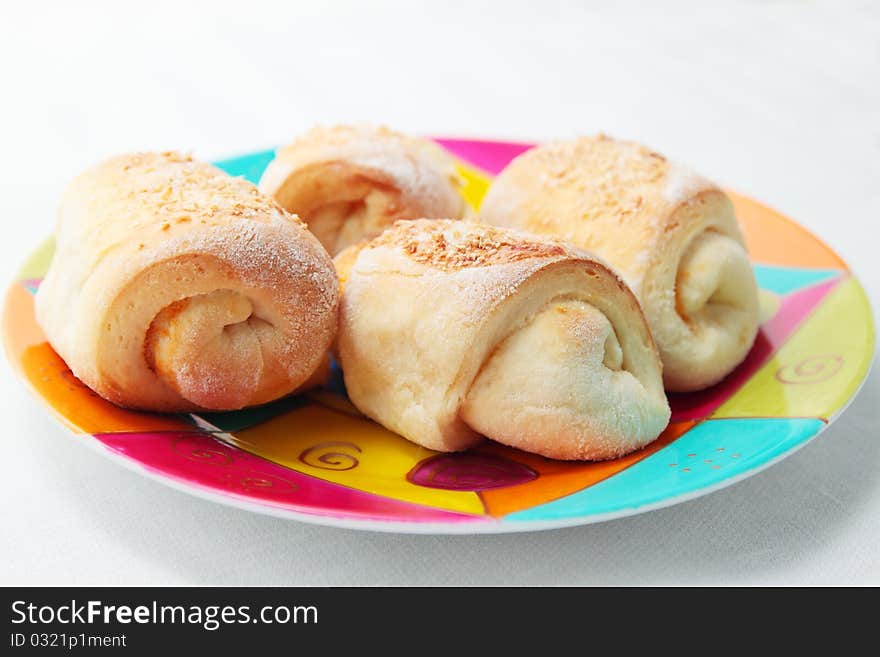 Domestic baking to the breakfast / the  croissants