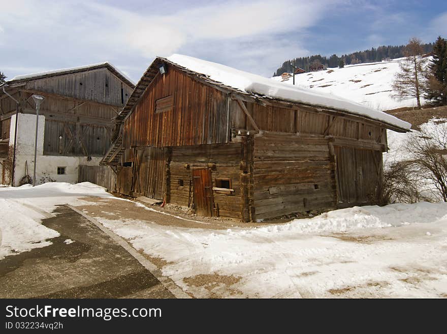 Cold Winter in the Heart of Dolomites, Veneto, Northern Italy. Cold Winter in the Heart of Dolomites, Veneto, Northern Italy