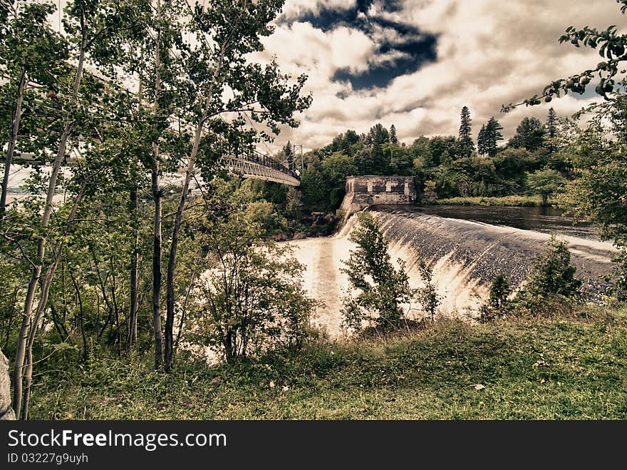 Montmorency Falls in Quebec, Canada. Montmorency Falls in Quebec, Canada