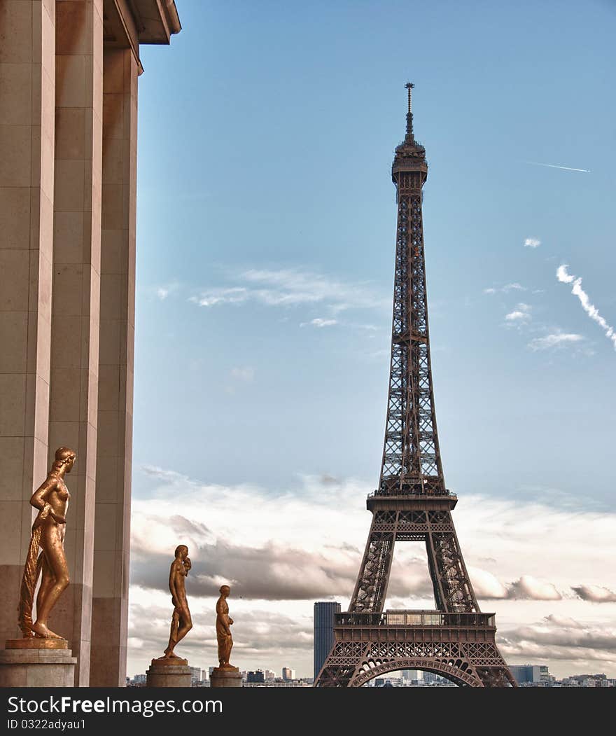 Colors of Eiffel Tower, Paris. Colors of Eiffel Tower, Paris