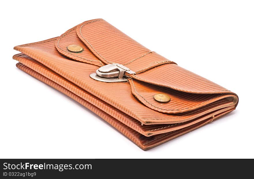 Old brown wallet to keep money in it