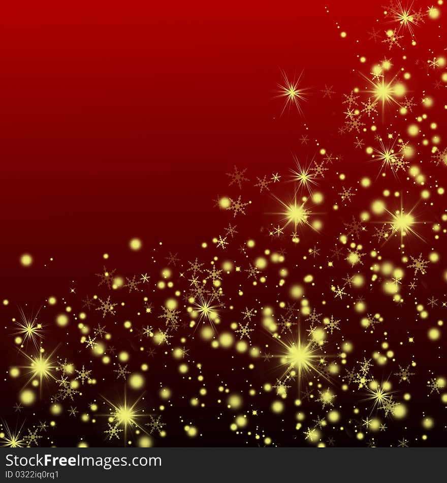 Stars on red background. Glamour background