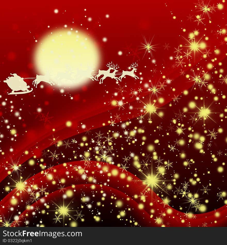 Abstract Christmas background with snowflakes