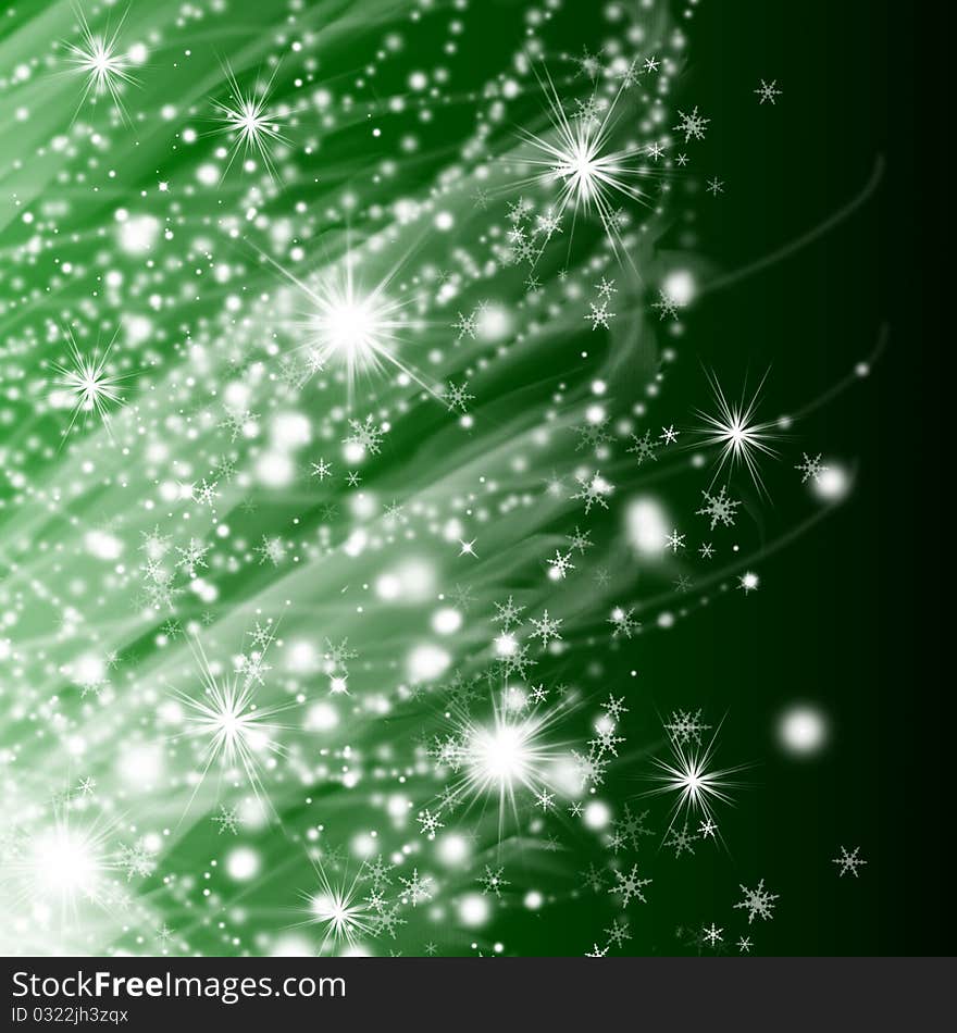 Abstract Christmas background with snowflakes