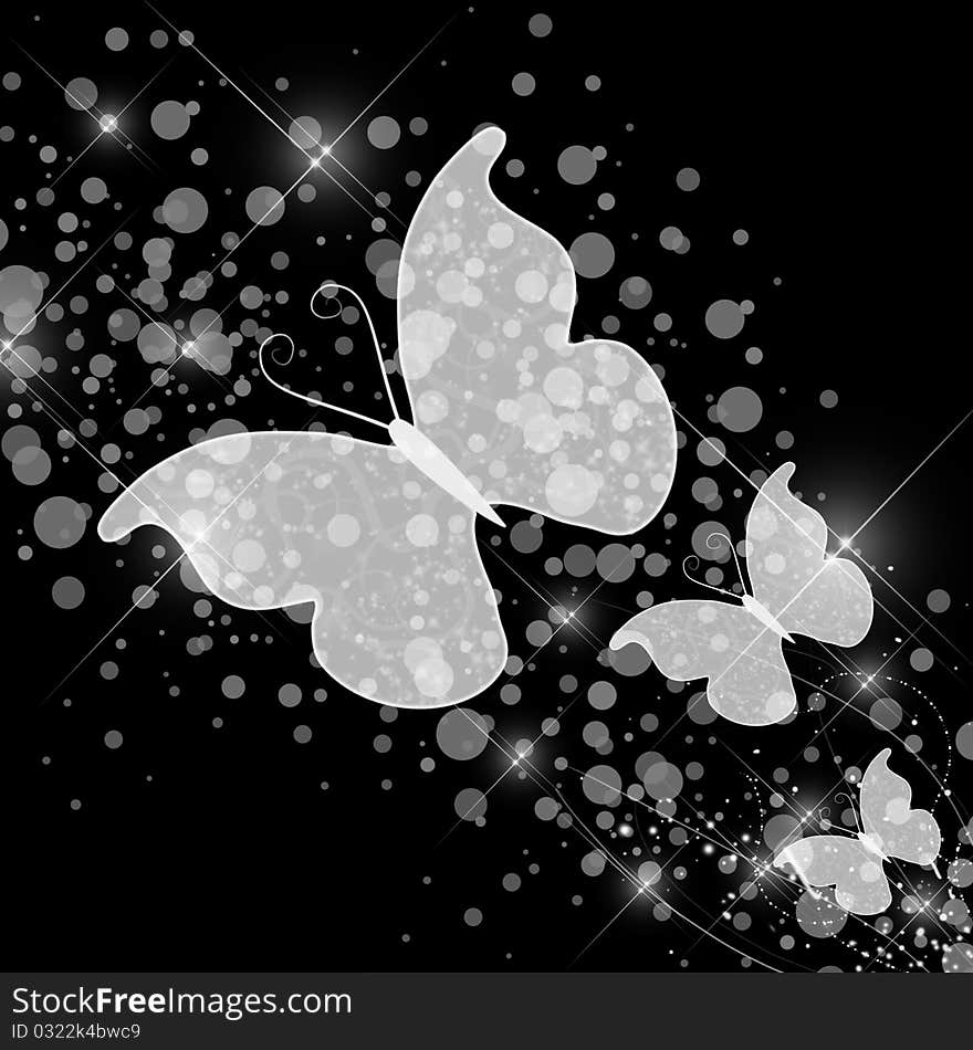 Abstract glamour butterfly