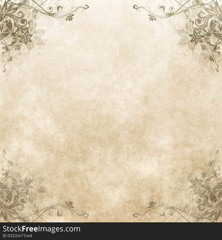 Nice floral grunge illustration .old paper with floral pattern. Nice floral grunge illustration .old paper with floral pattern