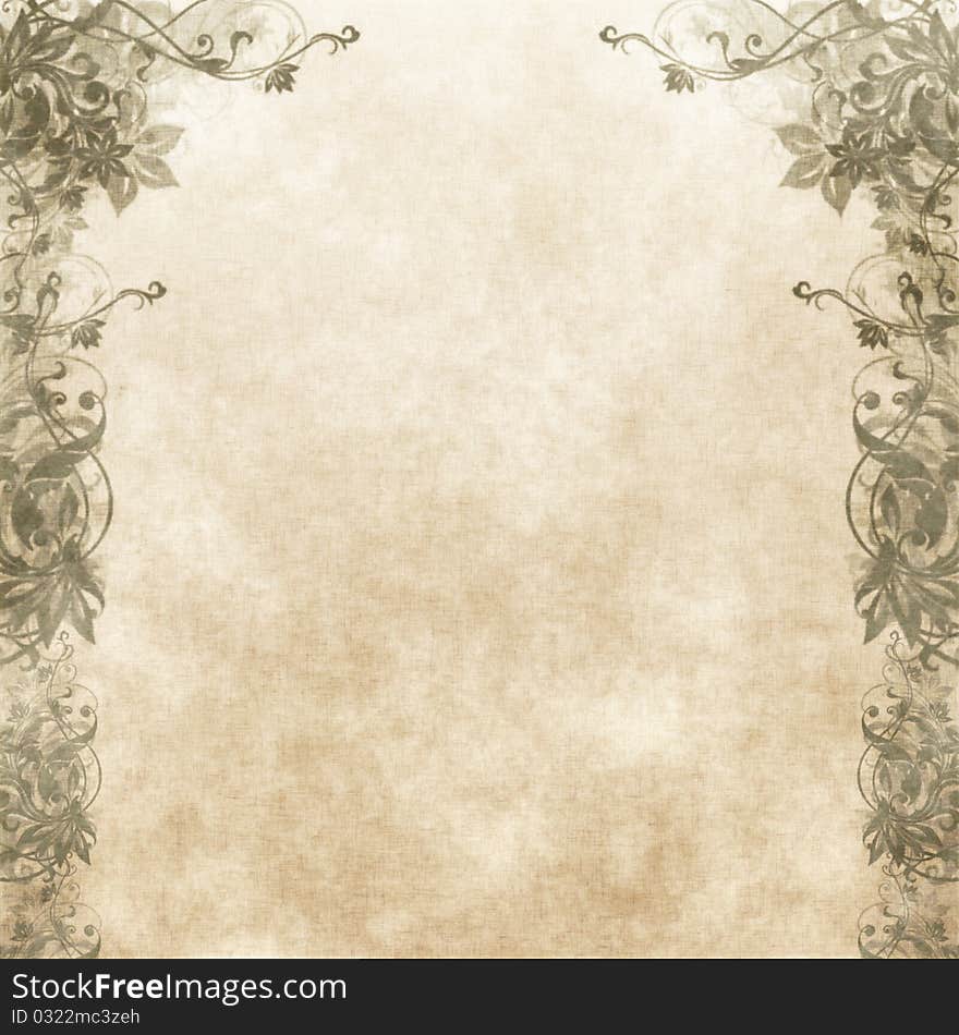 Nice floral grunge illustration .old paper with floral pattern. Nice floral grunge illustration .old paper with floral pattern