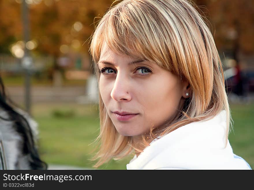 Portrait of a beautiful young woman. Portrait of a beautiful young woman.