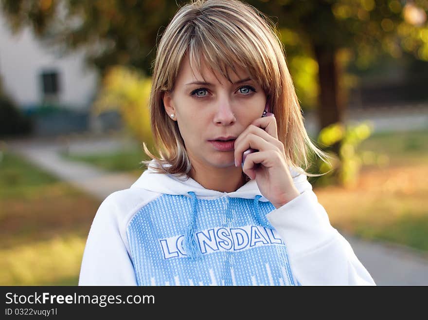 Portrait of a beautiful young woman. Portrait of a beautiful young woman.