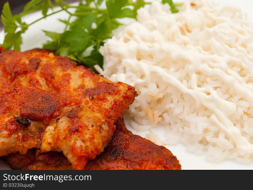 Pork chops with spices