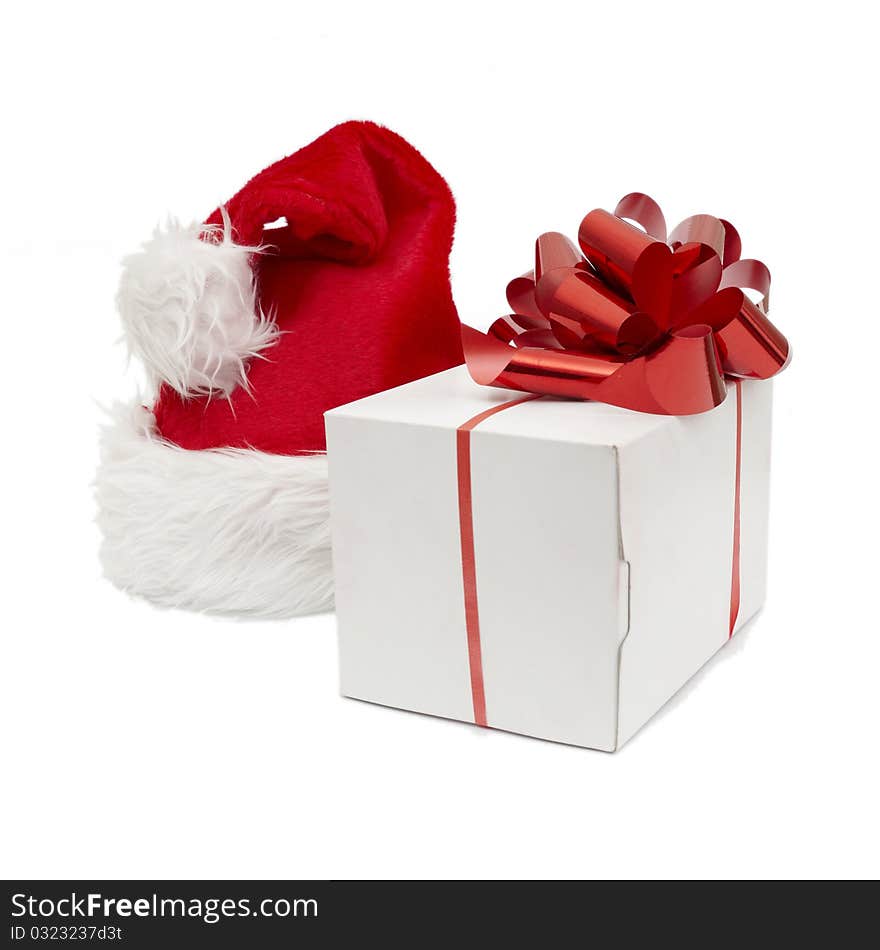 Santa hat and gift