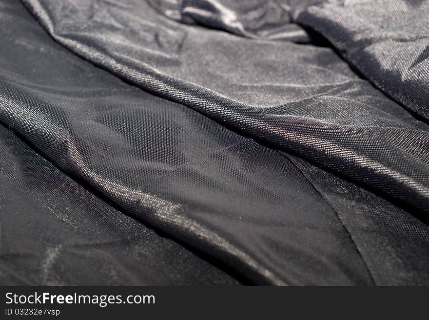 Black synthetic fabric