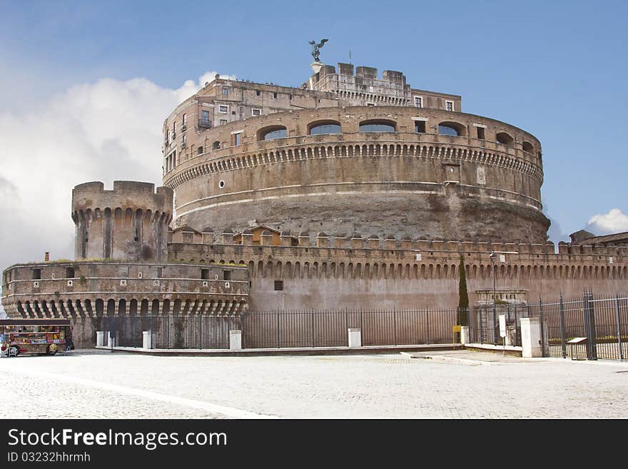 Castel Sant'Angelo (The Mausoleum of Hadrian), Italy, Rome. Castel Sant'Angelo (The Mausoleum of Hadrian), Italy, Rome.