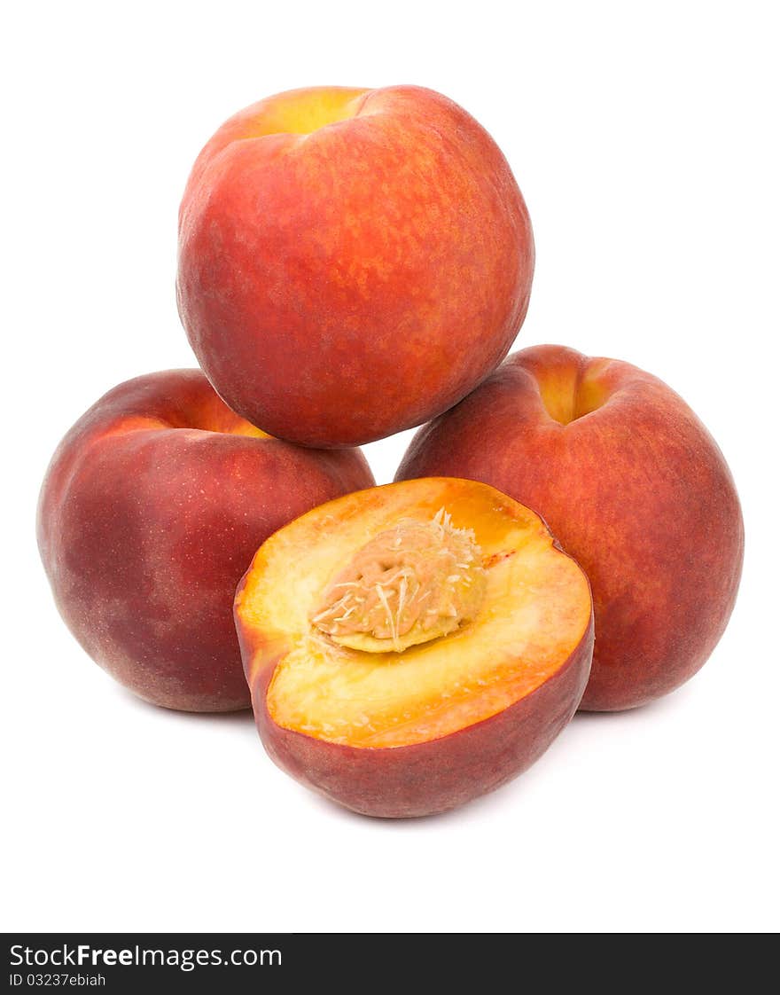 Heap of ripe peaches