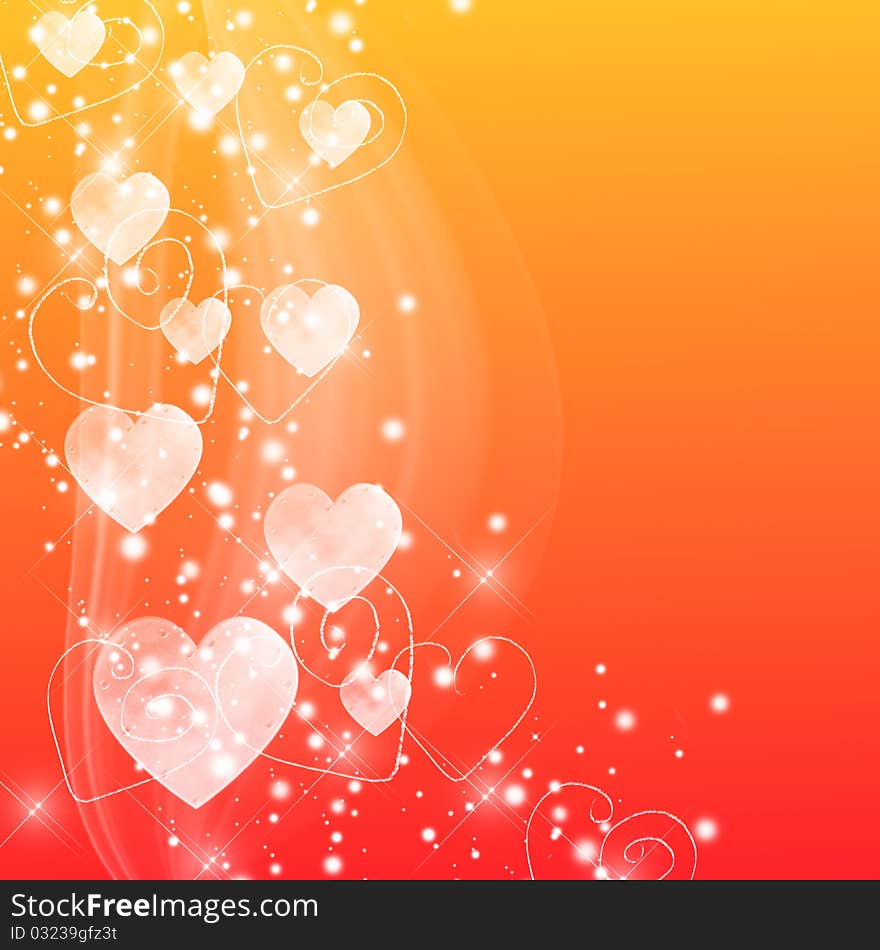 Beautiful abstract heart on a white background