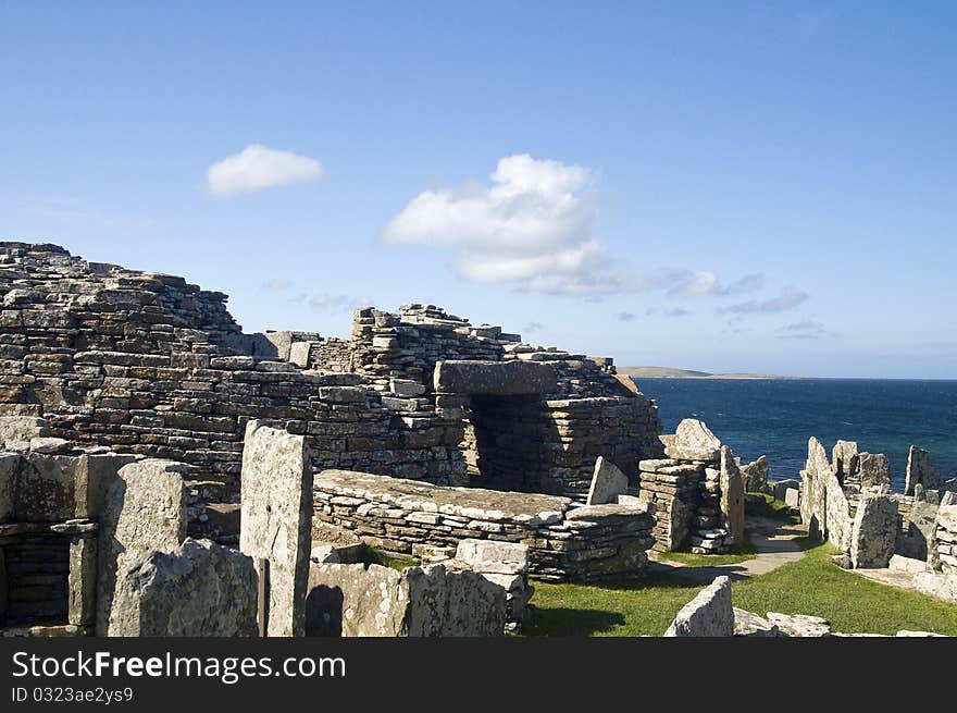 Iron age settlement at Gurness Orkney