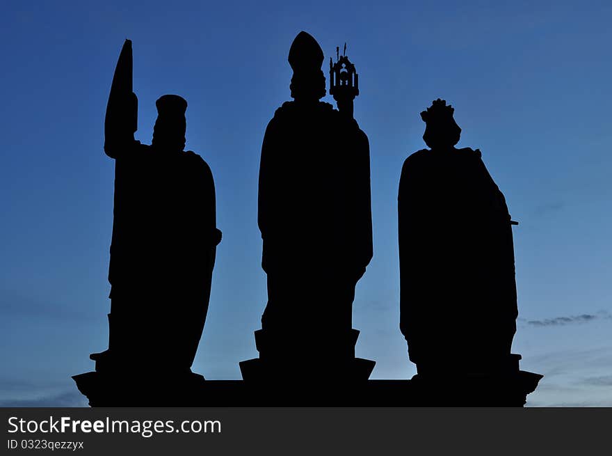 Silhouette of Statue.