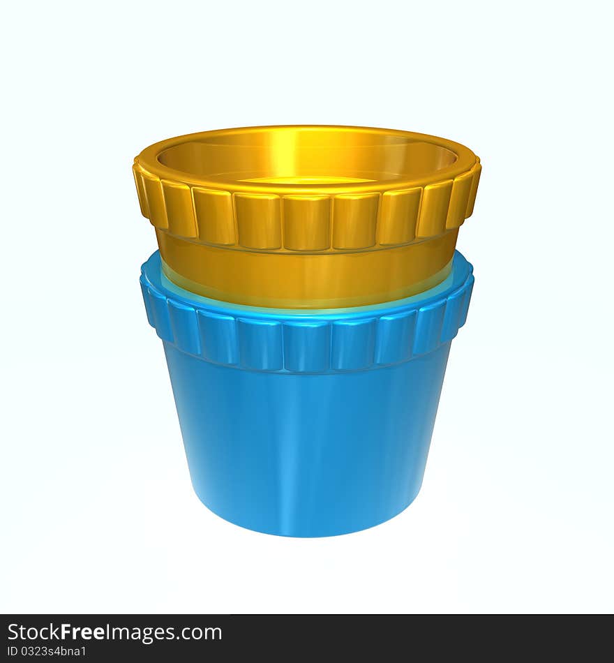 3d render image of flower pot. 3d render image of flower pot