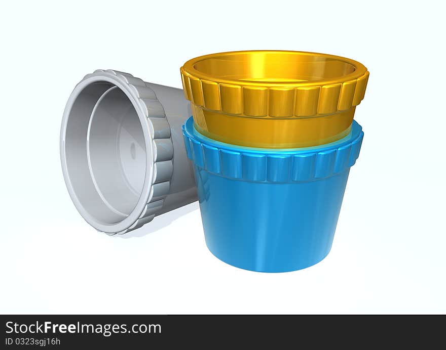 3d render image of flower pot. 3d render image of flower pot