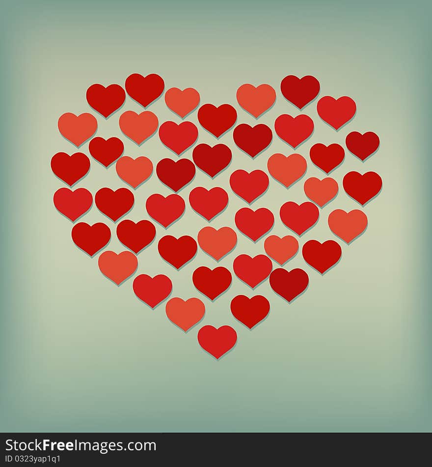 Heart Background. Vector