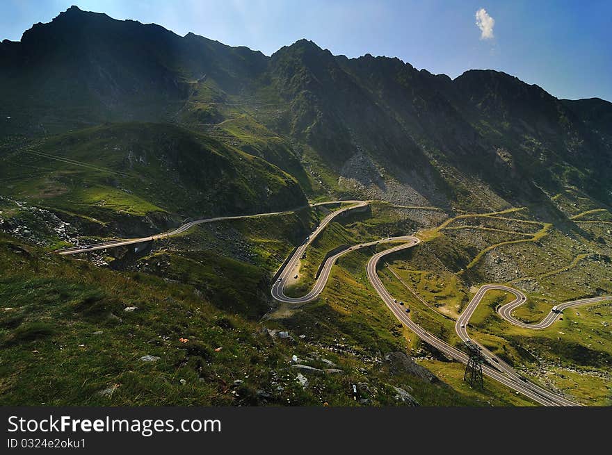 Transfagarasan, the most famous road in Romania. Transfagarasan, the most famous road in Romania